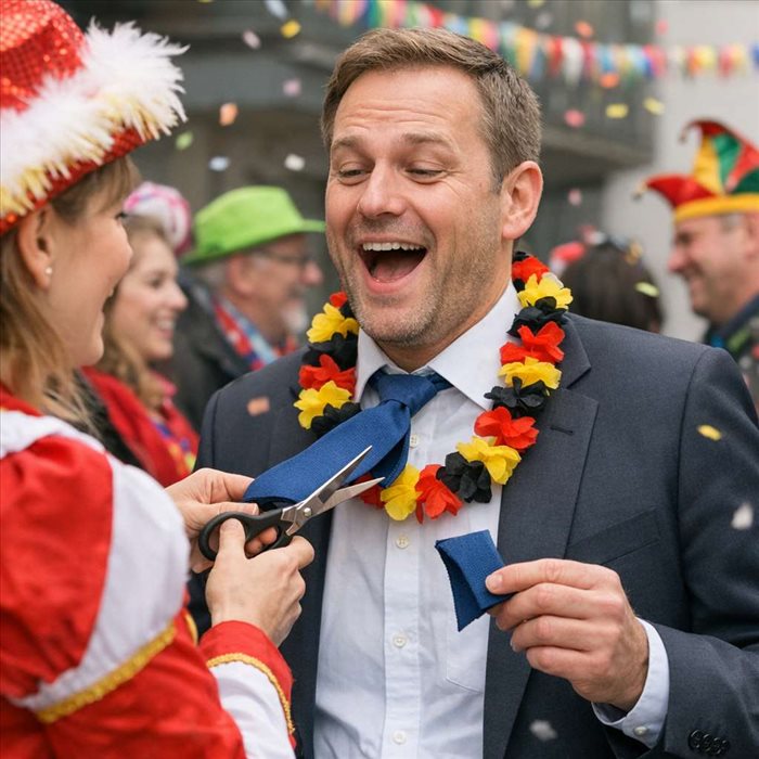 Pourquoi les cravates sont coupées pendant le carnaval allemand ?