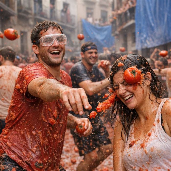 Pourquoi les habitants se lancent des tomates à la Tomatina ?